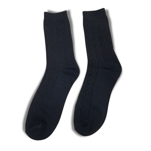 Premium Solid Cotton Blue Office Socks